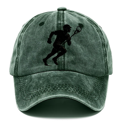 Lacrosse player cradling and running - Classic Cap - Forest Mist(Green)