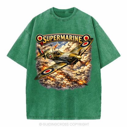 Supermarine Spitfire - Vintage T-shirt - Forest Mist(Green)