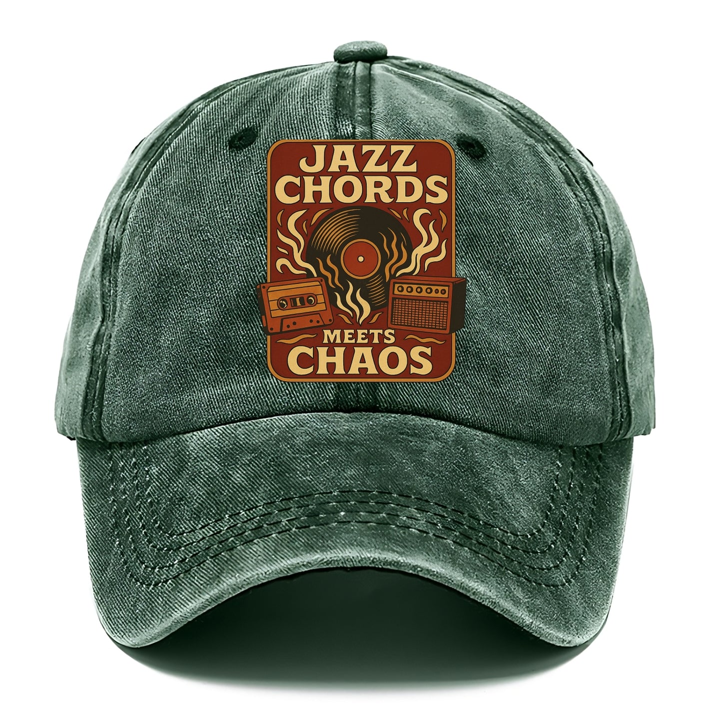 Jazz chords with hyperpop energy - "Jazz Meets Chaos" - unexpected fusion - Classic Cap - Forest Mist(Green)