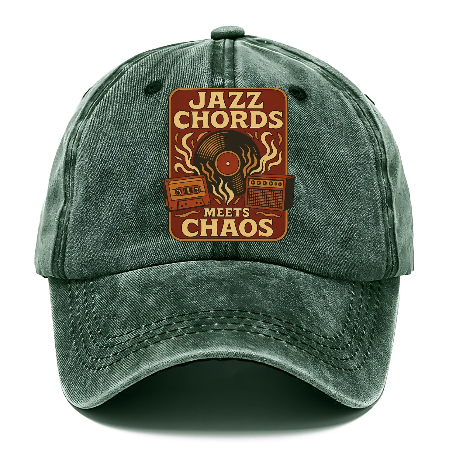 Jazz chords with hyperpop energy - "Jazz Meets Chaos" - unexpected fusion - Classic Cap - Forest Mist(Green)