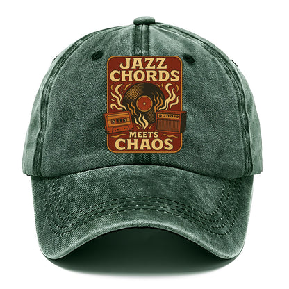 Jazz chords with hyperpop energy - "Jazz Meets Chaos" - unexpected fusion - Classic Cap - Forest Mist(Green)