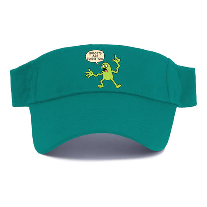 BUDGETS ARE SUGGESTIONS | Rebellious calculator - Visor - Forest Mist(Green)
