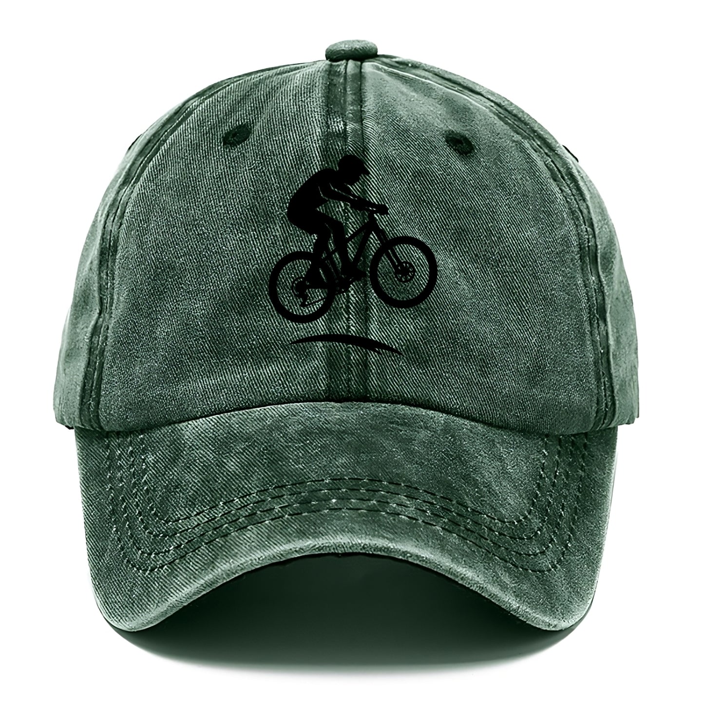 Mountain biker catching air - Classic Cap - Forest Mist(Green)