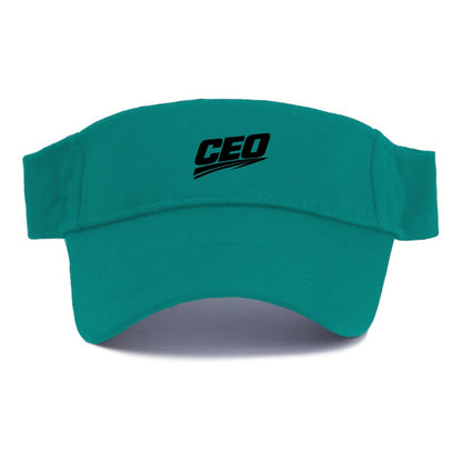 Bold typography design - "CEO" - chief executive, running things - Visor - Forest Mist(Green)