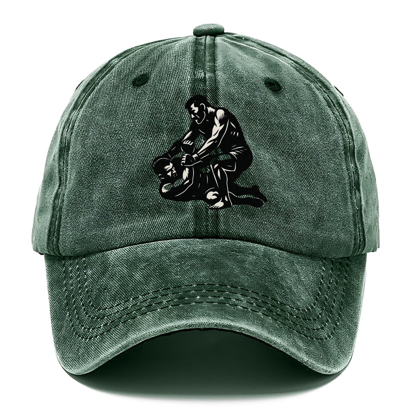 MMA fighter in ground submission hold - Classic Cap - Forest Mist(Green)