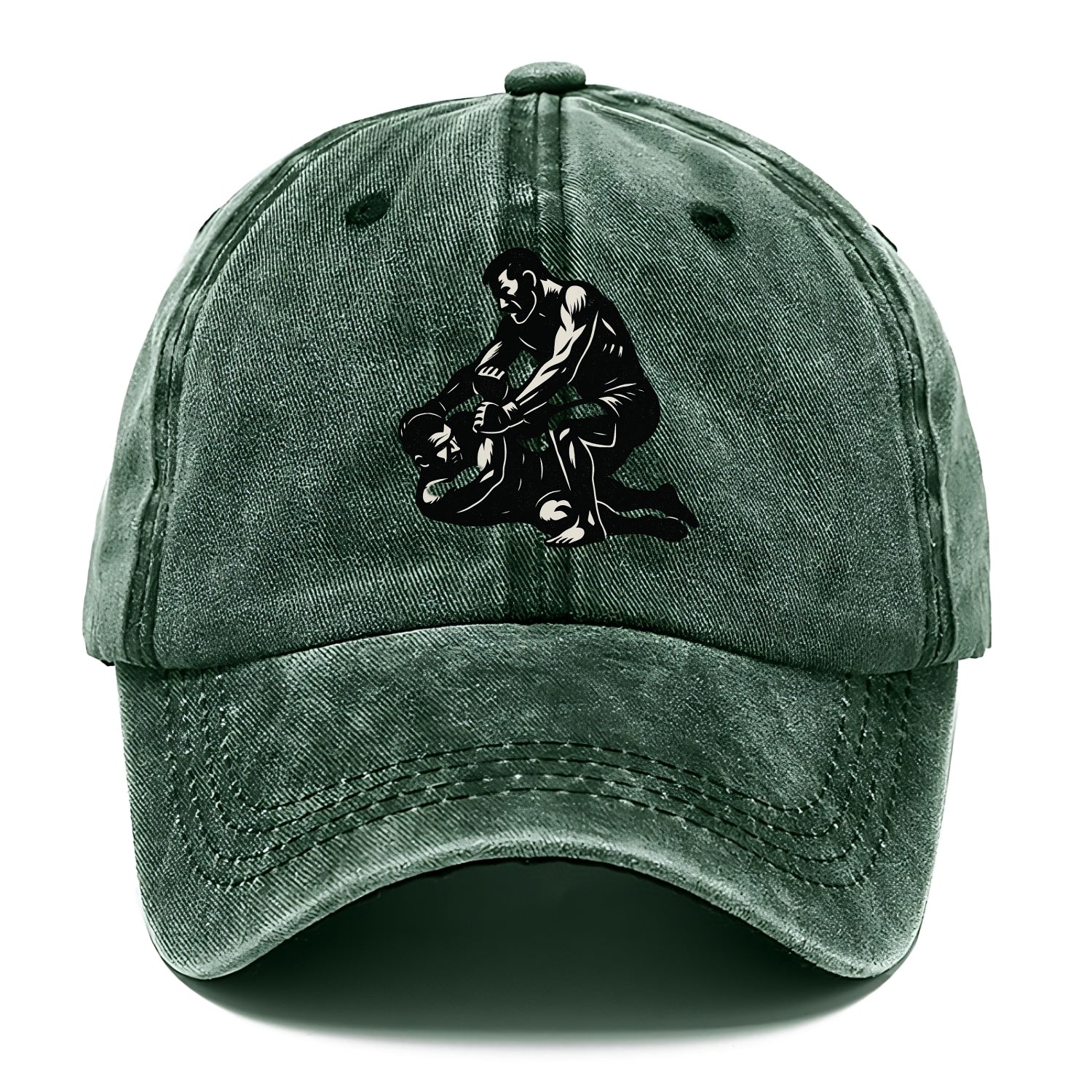 MMA fighter in ground submission hold - Classic Cap - Forest Mist(Green)