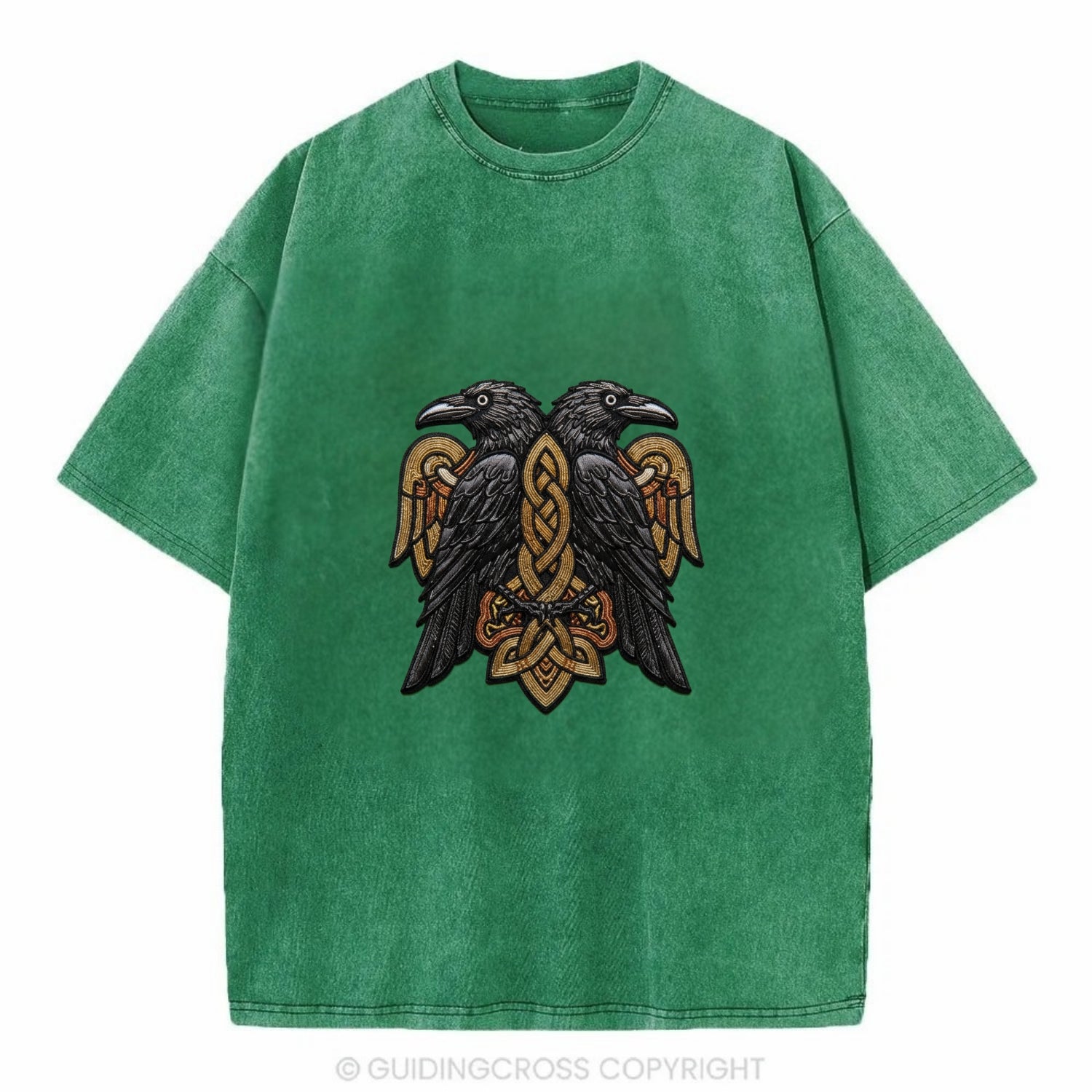 Odin's Ravens - Vintage T-shirt - Forest Mist(Green)
