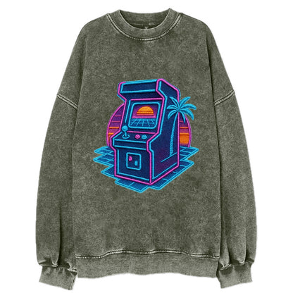 Arcade Machine - Vintage Sweatshirt - Forest Mist(Green)