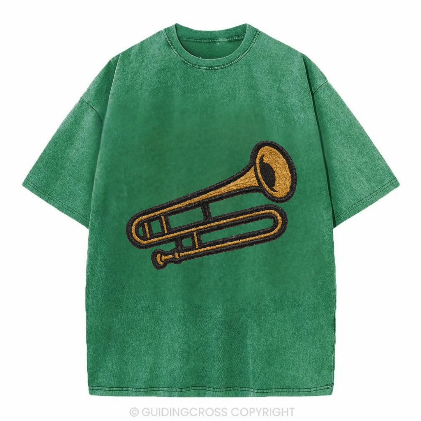 Trombone  - Vintage T-shirt - Forest Mist(Green)