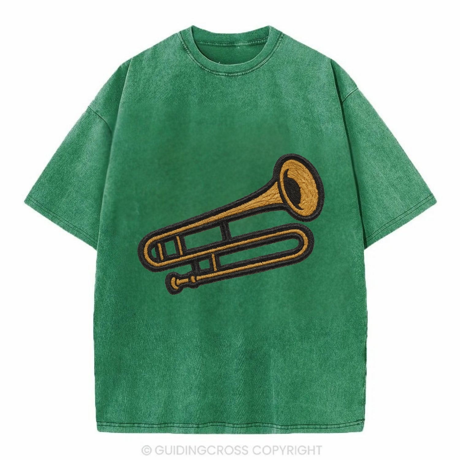 Trombone  - Vintage T-shirt - Forest Mist(Green)