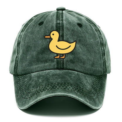 Duck - Yellow mallard flat side profile - Classic Cap - Forest Mist(Green)