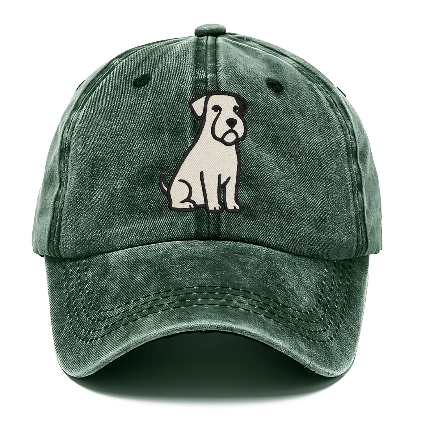Sealyham Terrier White Sitting Pose Classic Cap - Forest Mist(Green)