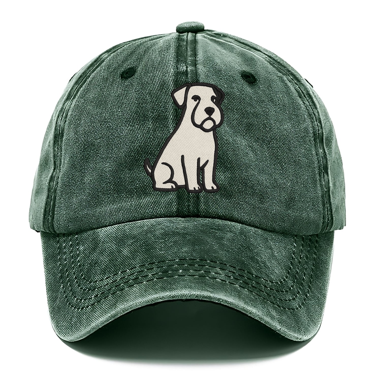 Sealyham Terrier White Sitting Pose Classic Cap - Forest Mist(Green)