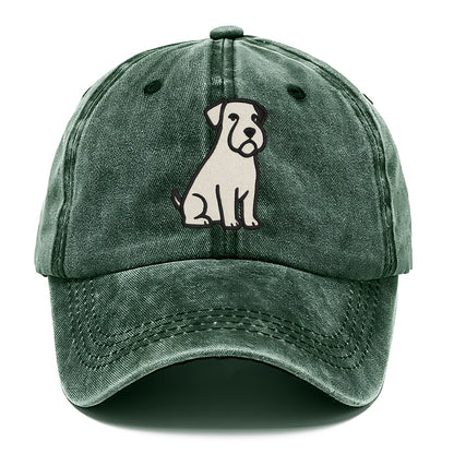 Sealyham Terrier White Sitting Pose Classic Cap - Forest Mist(Green)
