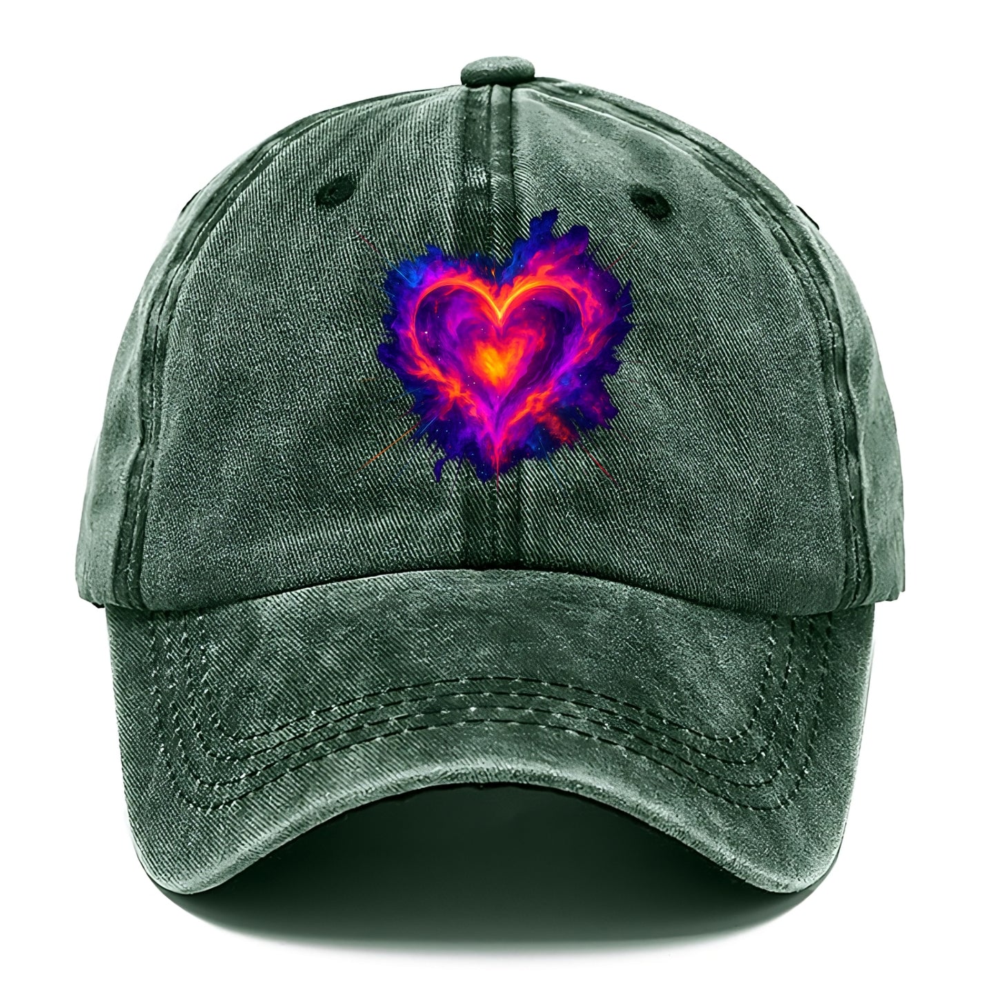 Heart Nebula - Cosmic heart-shaped nebul Classic Cap - Forest Mist(Green)