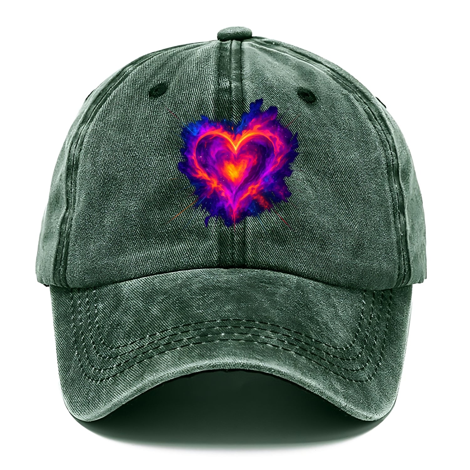 Heart Nebula - Cosmic heart-shaped nebul Classic Cap - Forest Mist(Green)