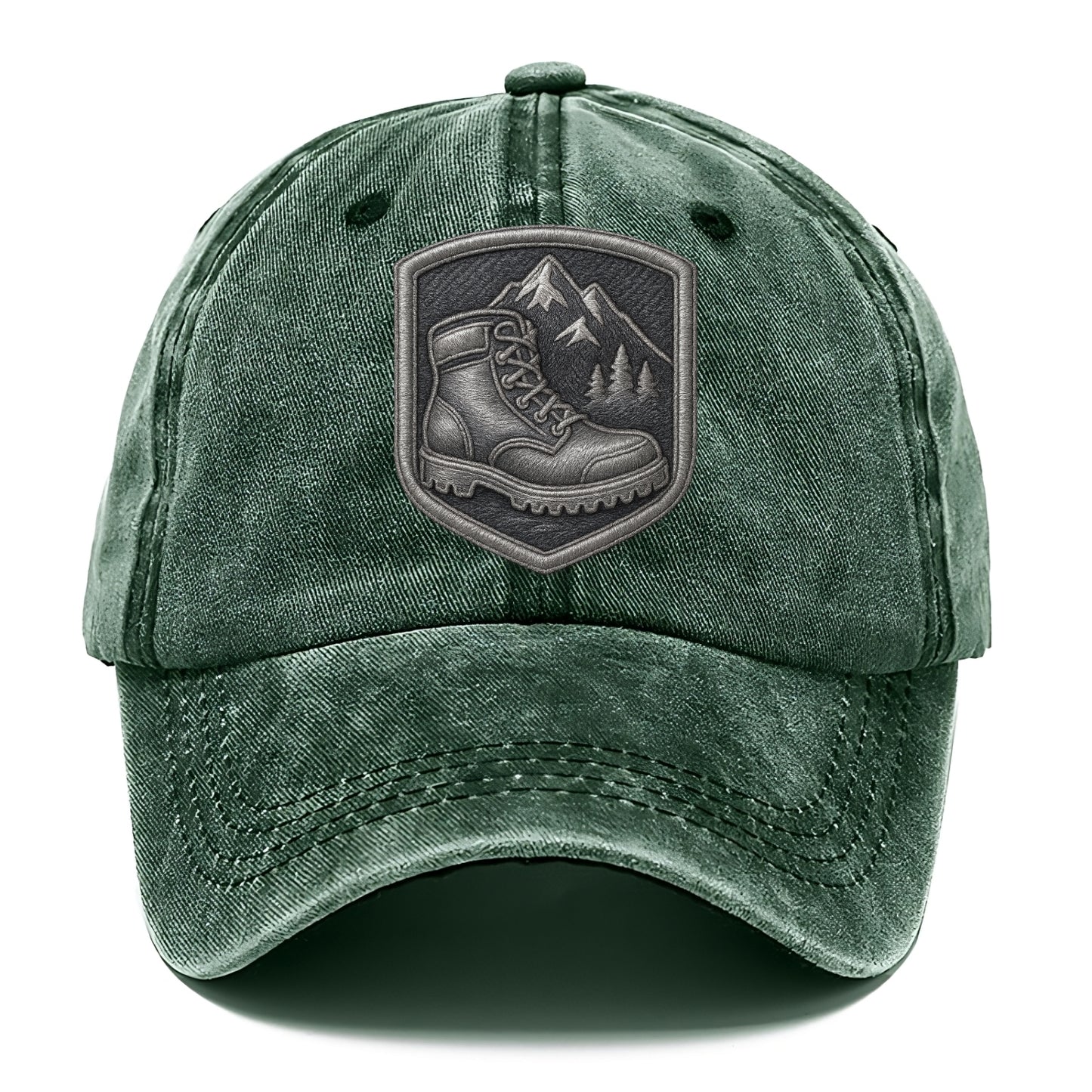 Hiking boots with mountain peak - hiker pride - Classic Cap - Forest Mist(Green)