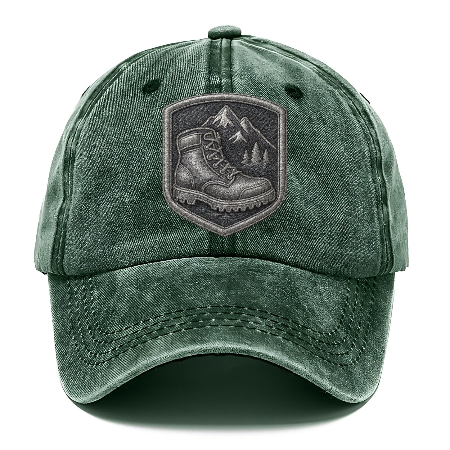 Hiking boots with mountain peak - hiker pride - Classic Cap - Forest Mist(Green)