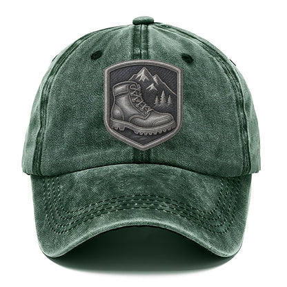 Hiking boots with mountain peak - hiker pride - Classic Cap - Forest Mist(Green)