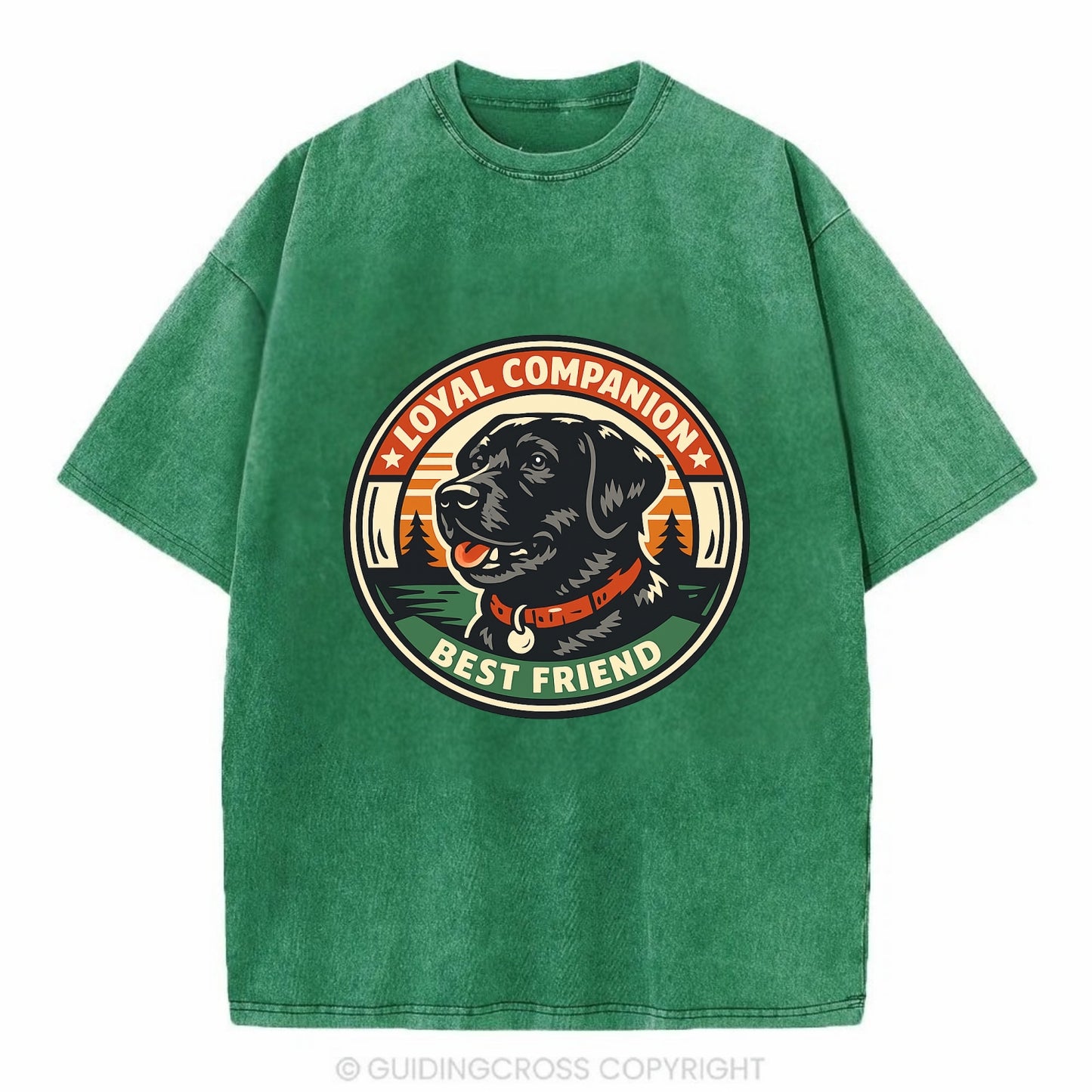 Noble Companion Emblem - Vintage T-shirt - Forest Mist(Green)