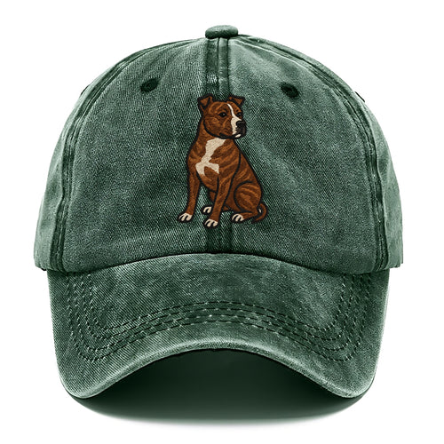 American Staffordshire Terrier - Brindle embroidered pose - Classic Cap
