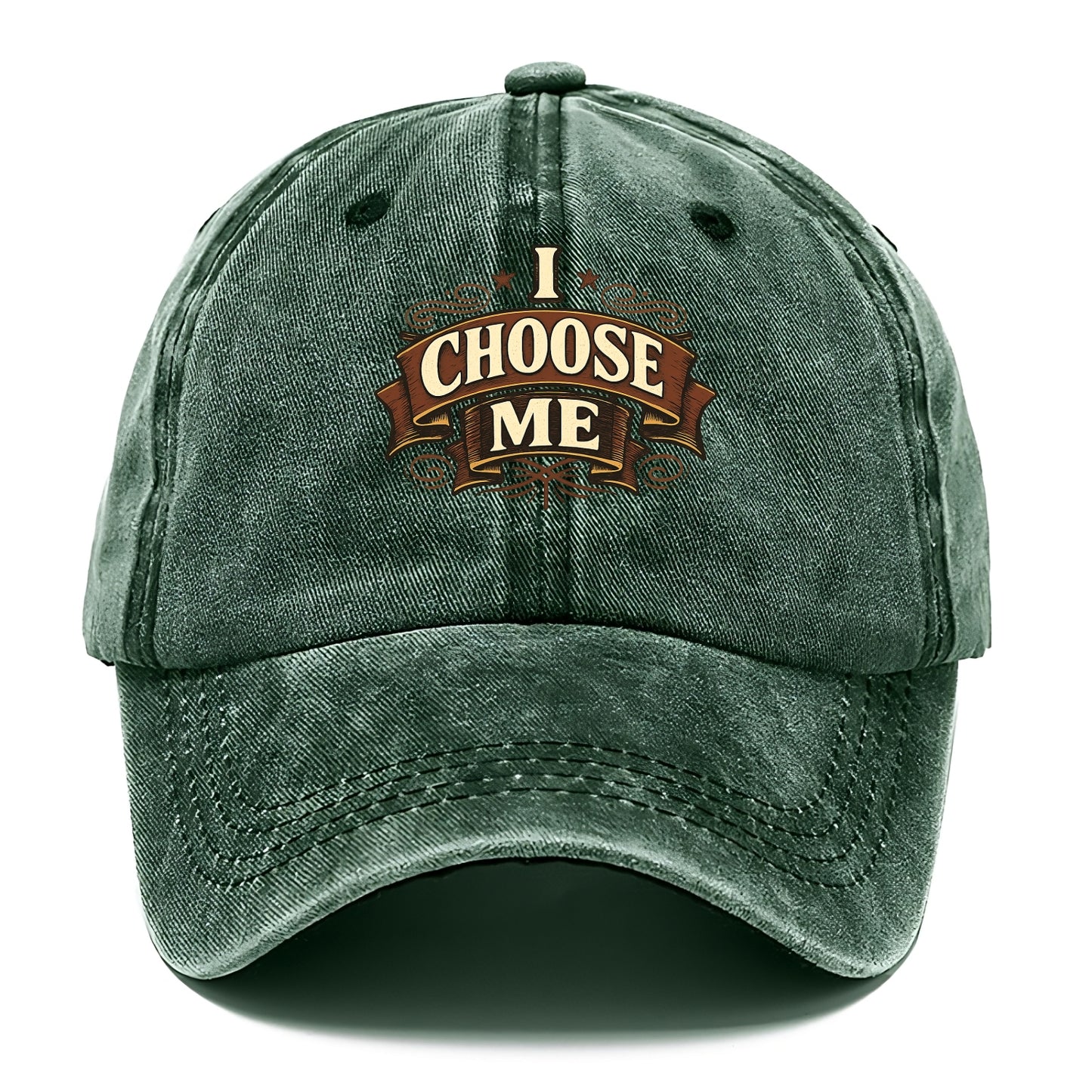 Bold typography design - "I CHOOSE ME" - self-priority, self-selection - Classic Cap - Forest Mist(Green)