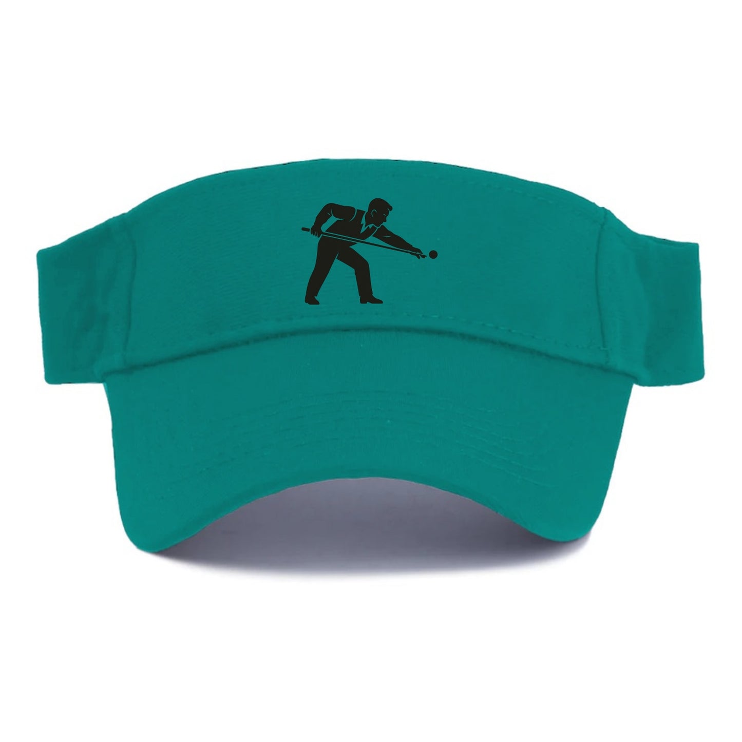 Pool player lining up shot - Visor - Forest Mist(Green)