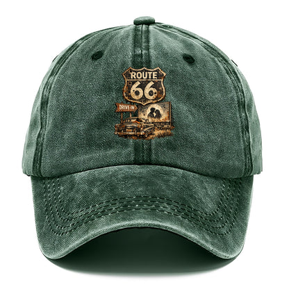 DRIVE-IN | Classic car at drive-in theater | Movie night romance | Americana - Classic Cap - Forest Mist(Green)