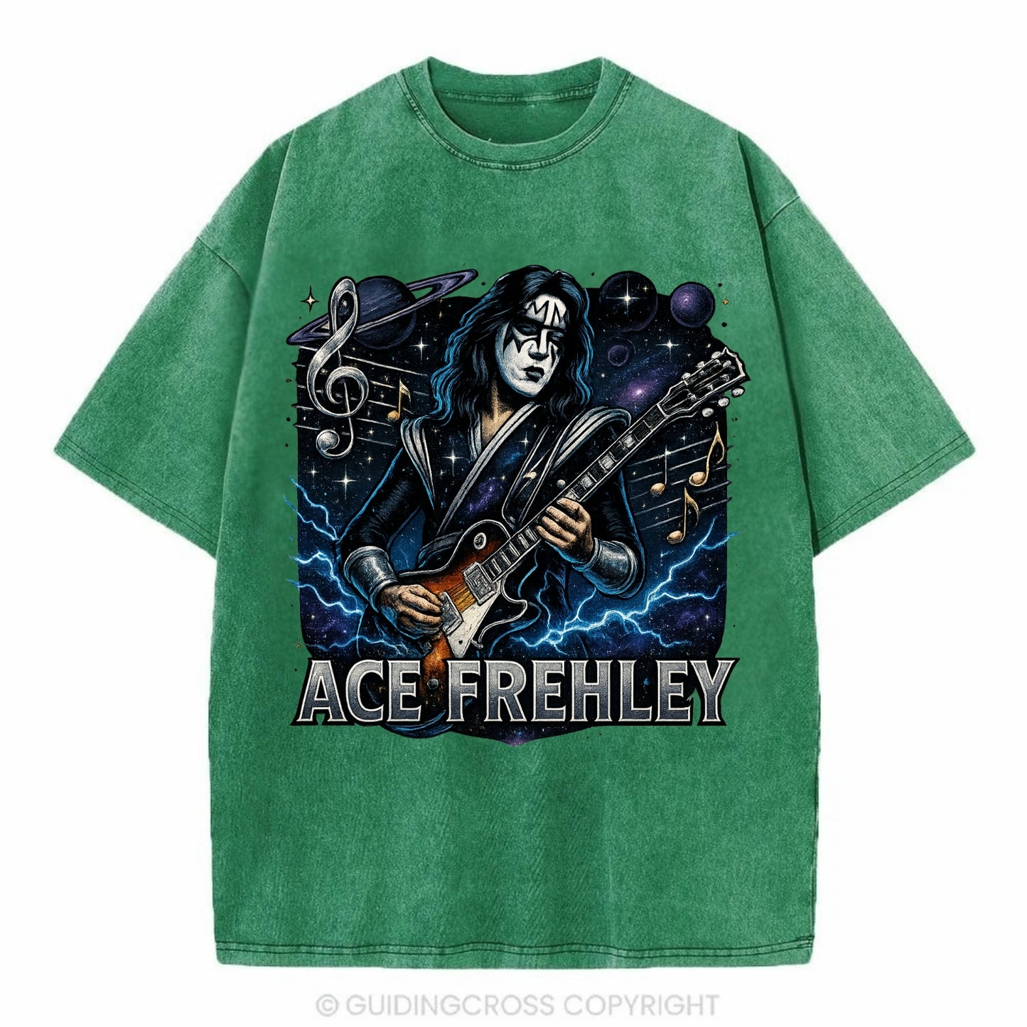 Ace Musical Cosmos - Vintage T-shirt - Forest Mist(Green)