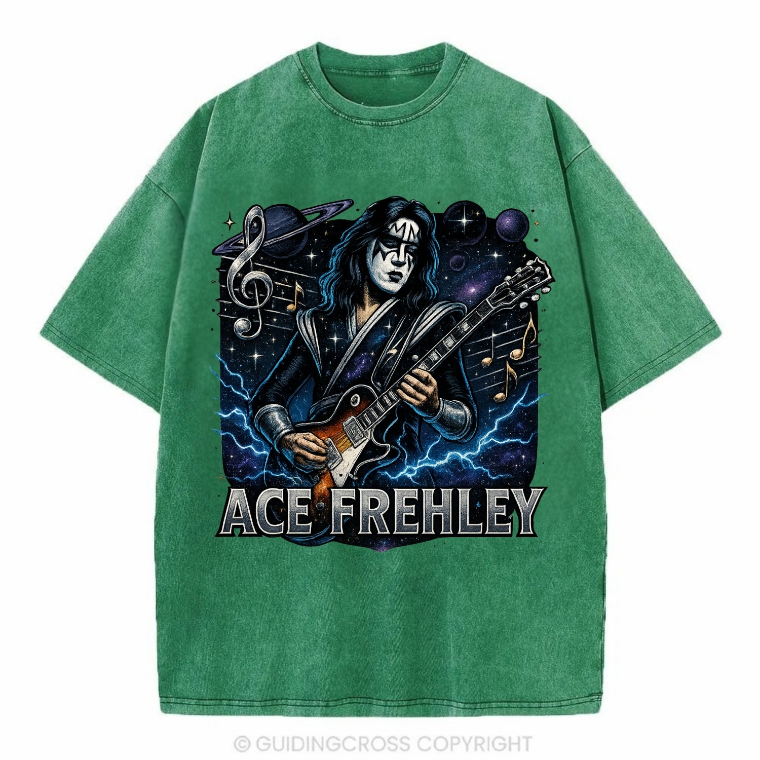 Ace Musical Cosmos - Vintage T-shirt - Forest Mist(Green)