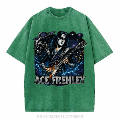 Ace Musical Cosmos - Vintage T-shirt - Forest Mist(Green)