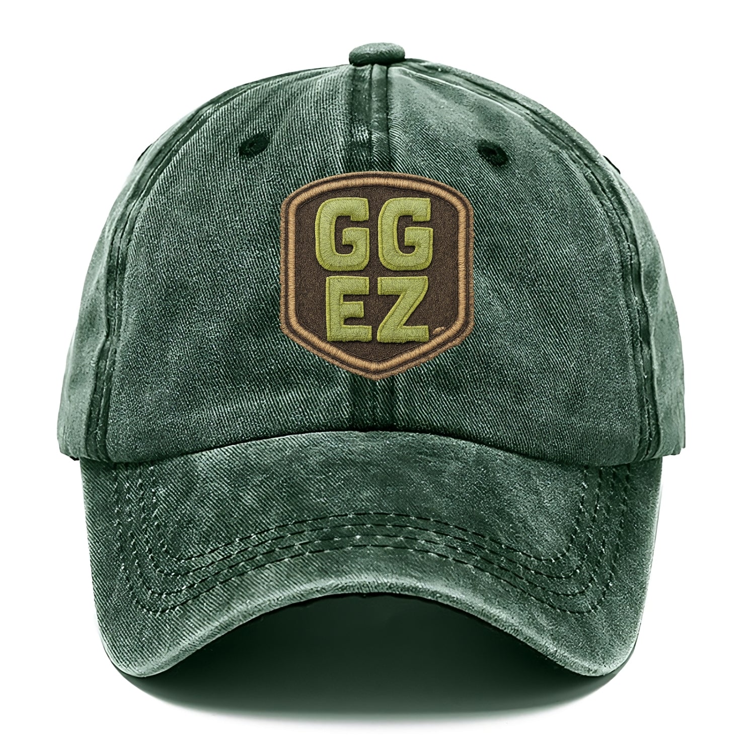 GG EZ - victory text in neon green , easy win - Classic Cap - Forest Mist(Green)