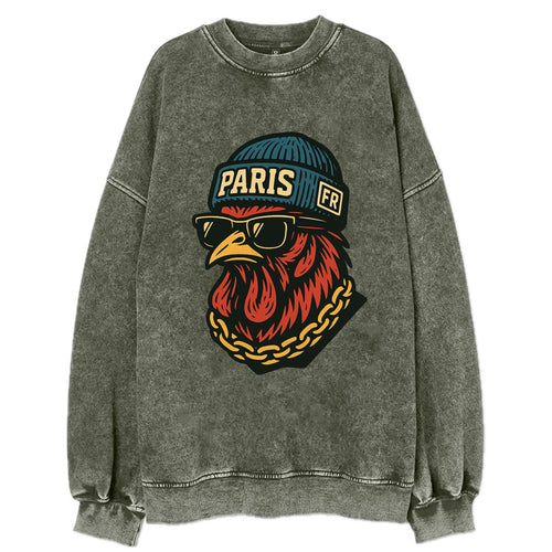 Paris Rooster - Vintage Sweatshirt