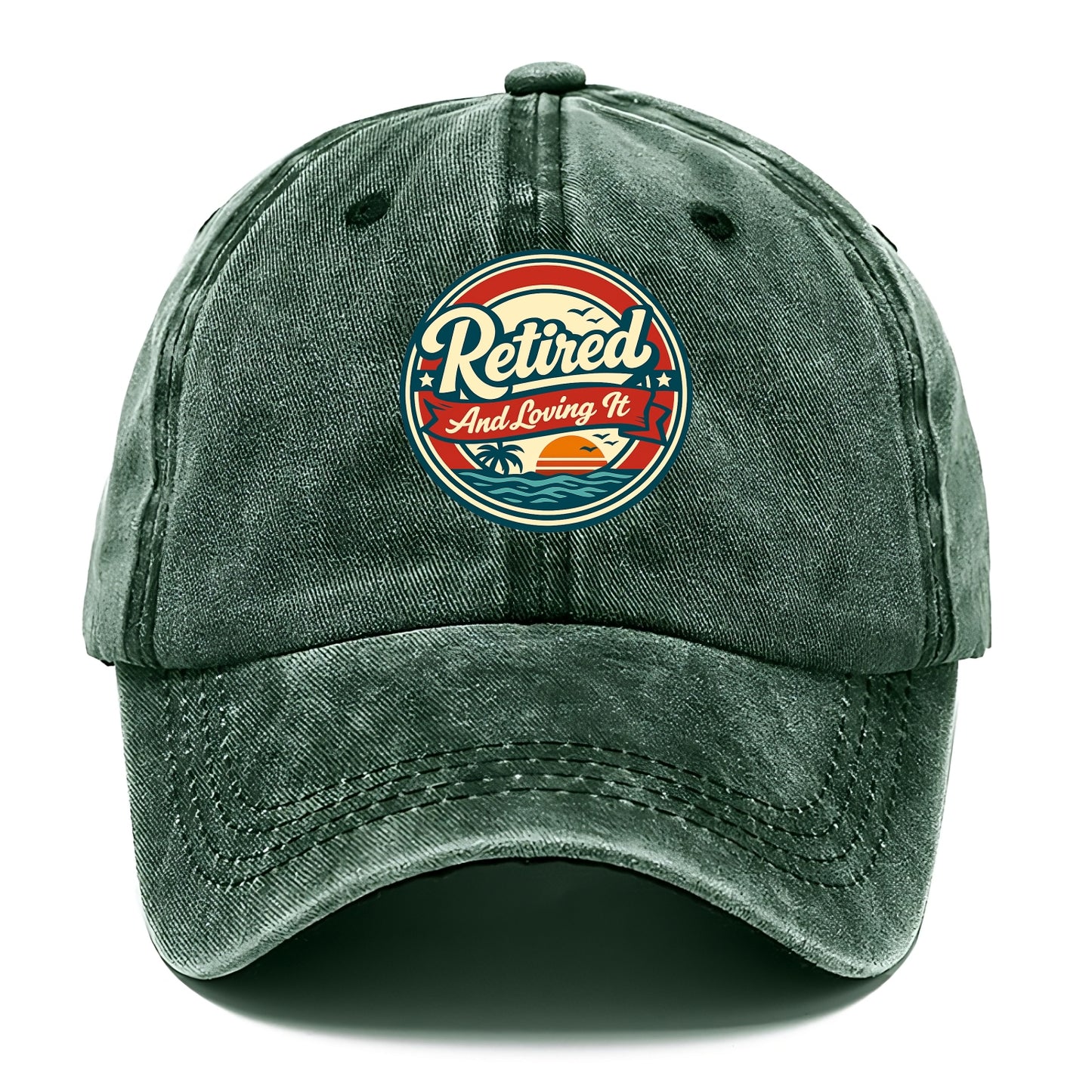 Carefree Retirement Emblem - Classic Cap - Forest Mist(Green)