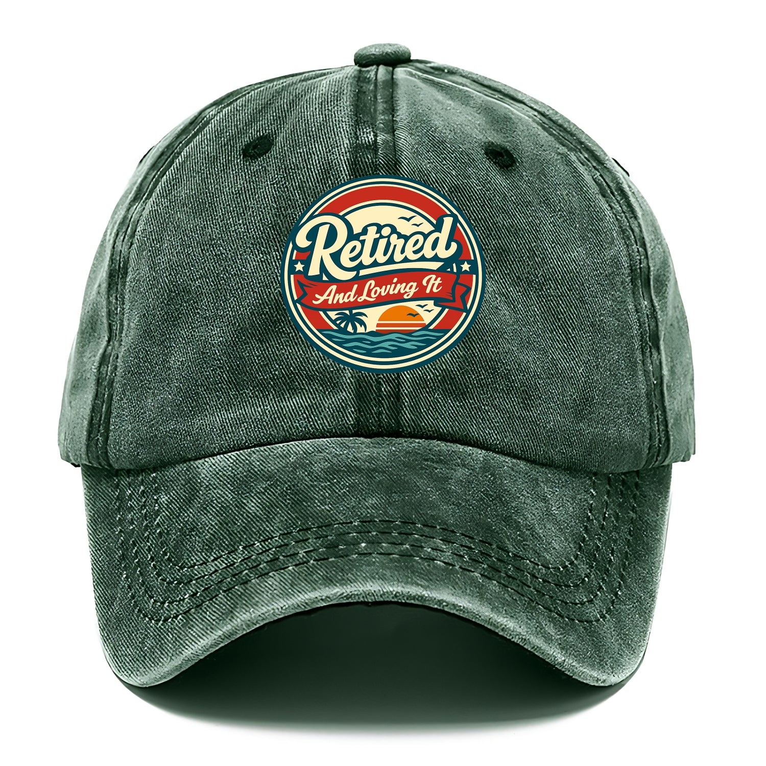 Carefree Retirement Emblem - Classic Cap - Forest Mist(Green)