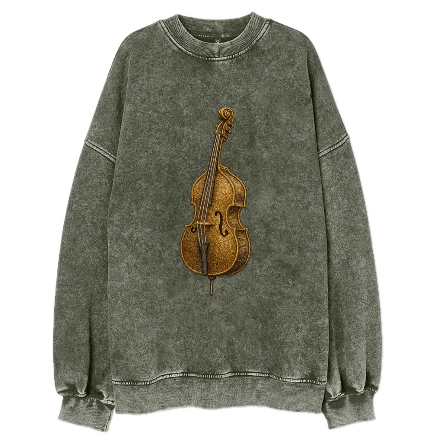 Acoustic Bass  - Vintage Sweatshirt - Forest Mist(Green)