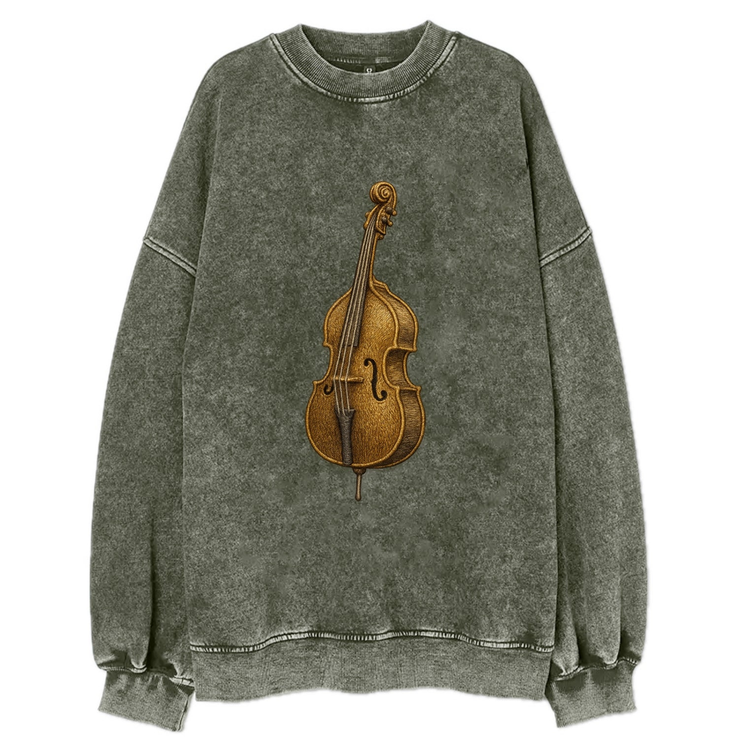 Acoustic Bass  - Vintage Sweatshirt - Forest Mist(Green)