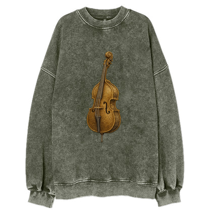 Acoustic Bass  - Vintage Sweatshirt - Forest Mist(Green)