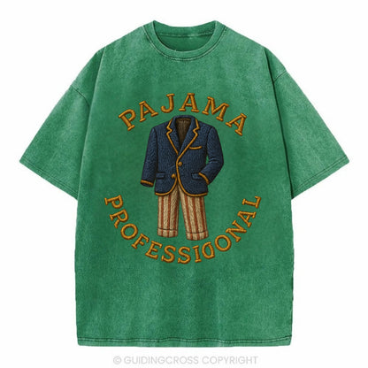 Pajama Professional  - Vintage T-shirt - Forest Mist(Green)