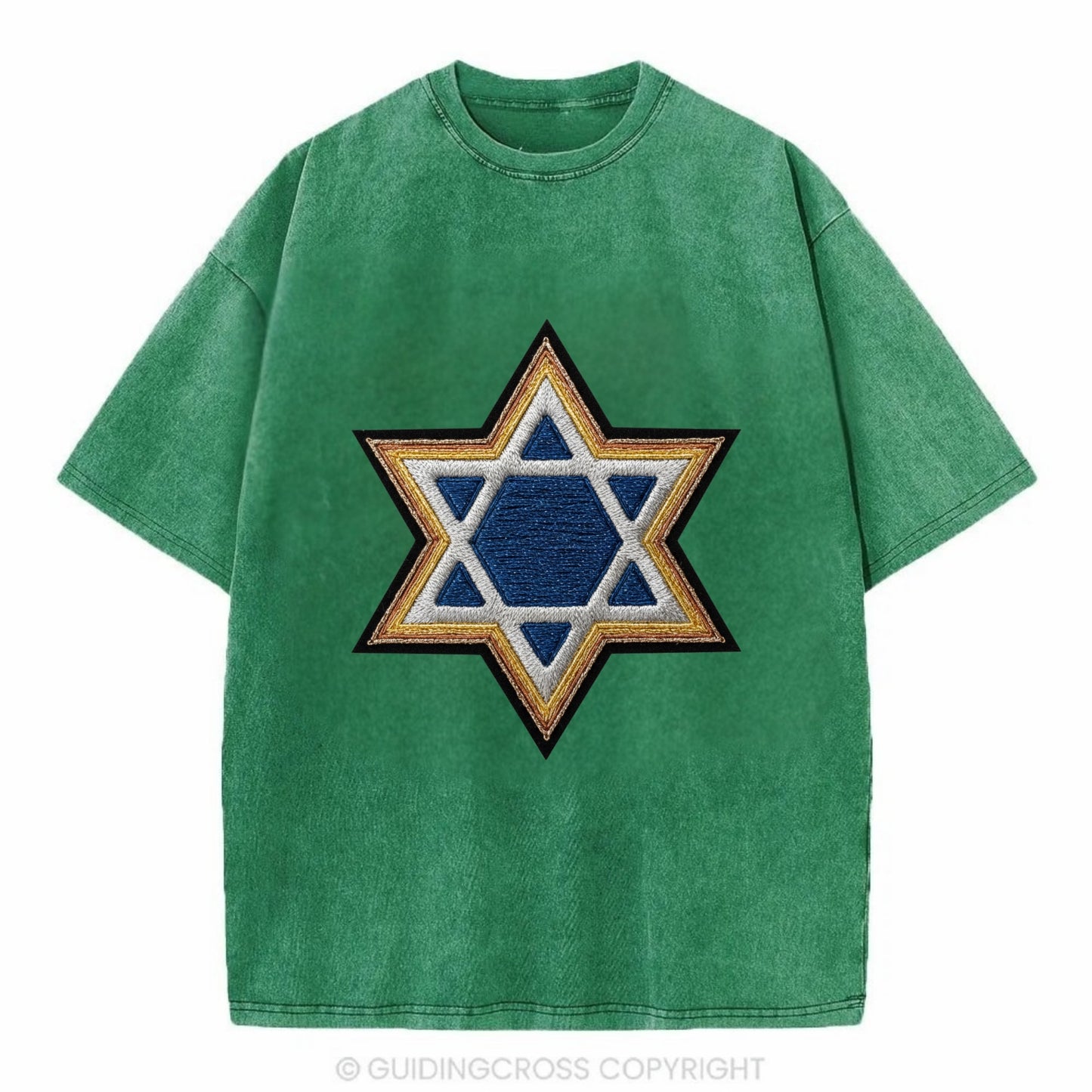 Star of David - Vintage T-shirt - Forest Mist(Green)