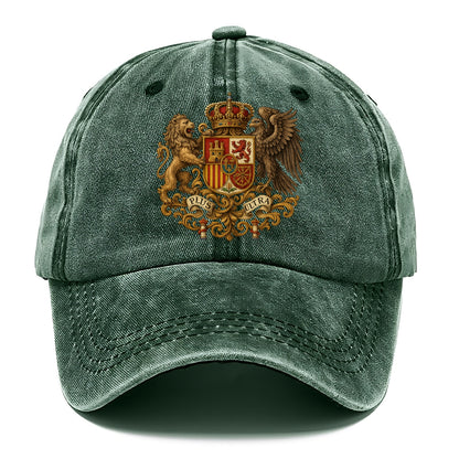 Spain Royal Logo (traditional Corona Real Española, Plus Ultra Banner, Premium Emblem) Classic Cap - Forest Mist(Green)