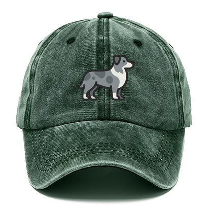 Australian Shepherd - Blue merle flat side profile - Classic Cap - Forest Mist(Green)