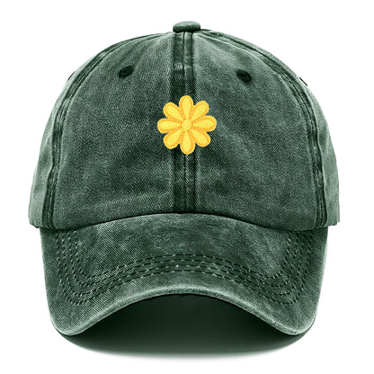 Gorra clásica Pandaize con diseño floral bordado en amarillo. Gorra de béisbol ajustable para hombre y mujer. Protección solar. Estilo casual y deportivo.