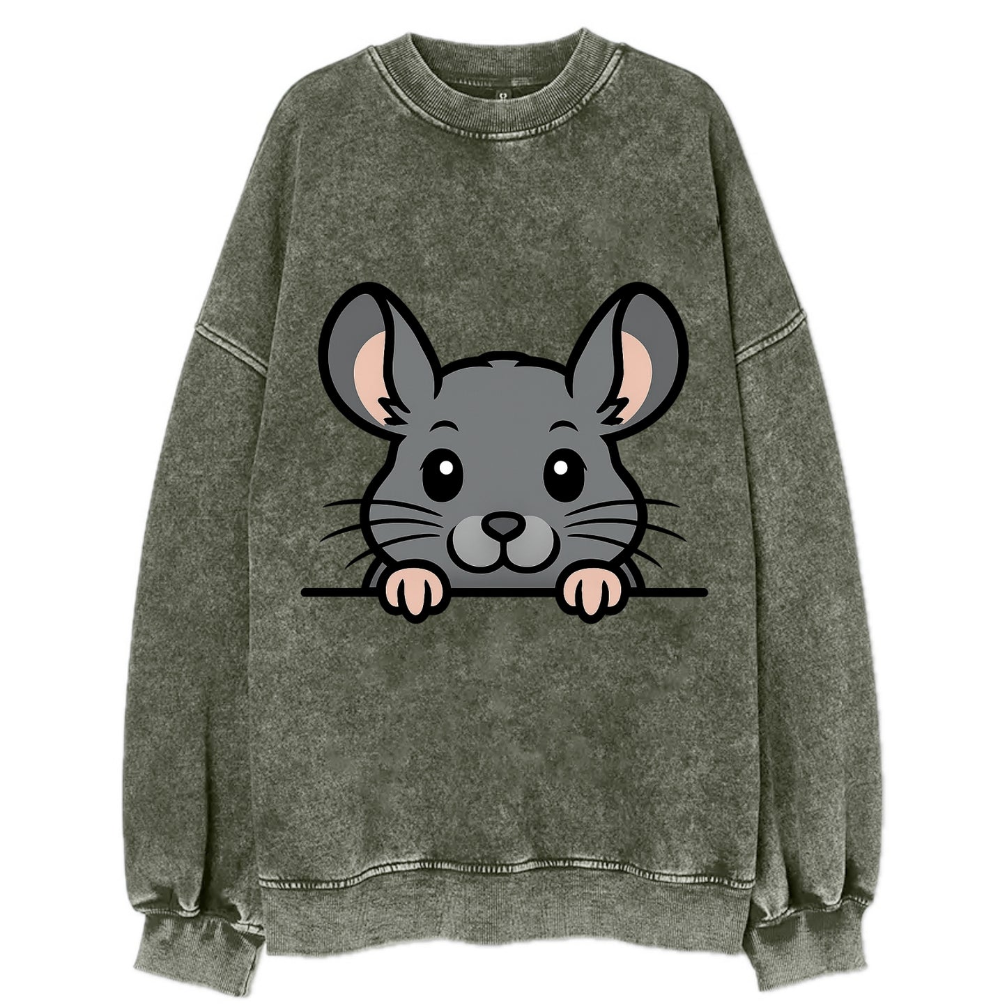 Chinchilla  - Vintage Sweatshirt - Forest Mist(Green)