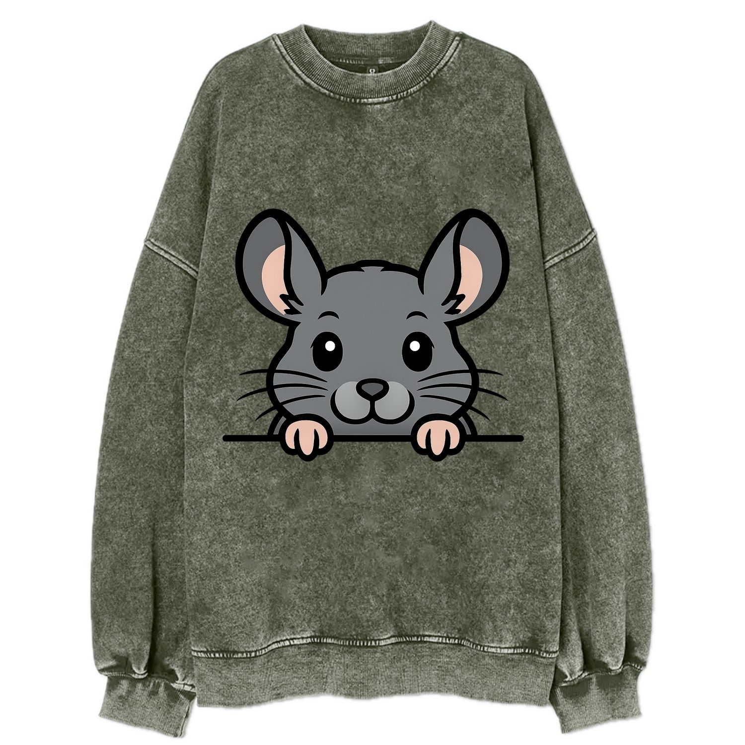 Chinchilla  - Vintage Sweatshirt - Forest Mist(Green)
