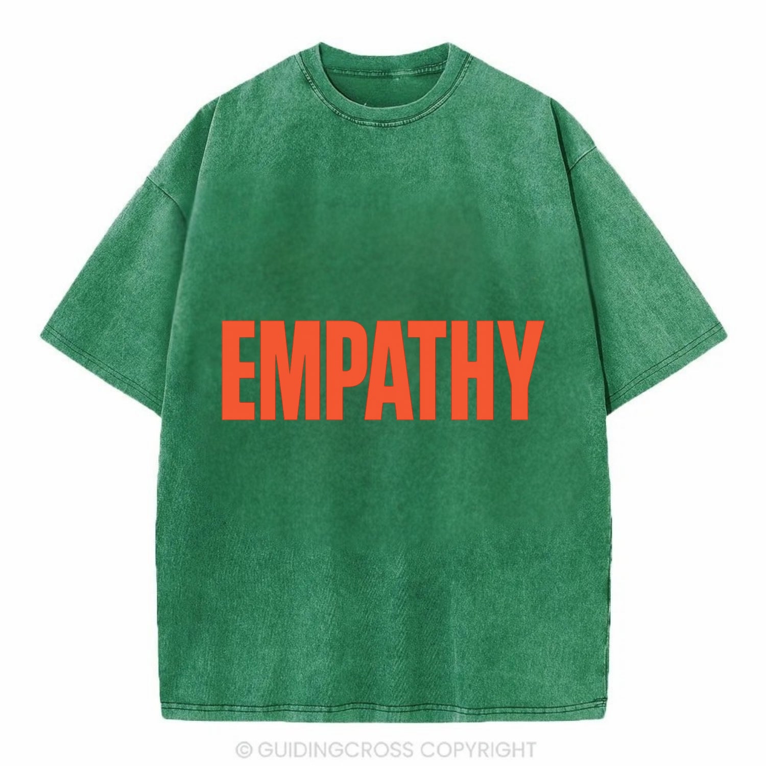 Bold typography design - "EMPATHY" - understanding others, emotional connection - Vintage T-shirt - Forest Mist(Green)