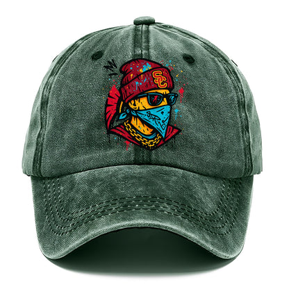 Los Angeles Trojan wearing USC beanie with SC patch - Classic Cap - Forest Mist(Green)