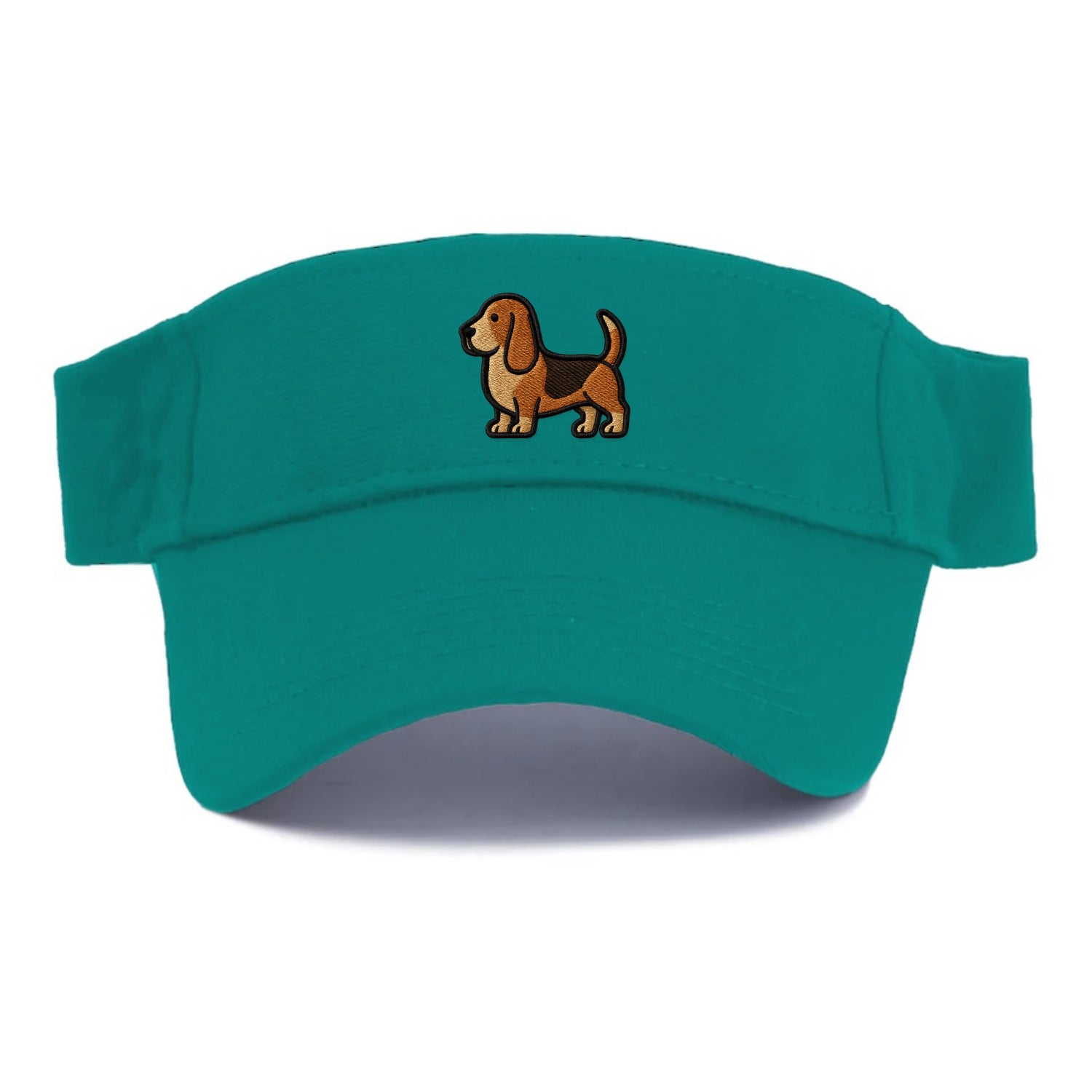 Basset Hound - Trendy low-rider design with prominent black outline - Visor - Forest Mist(Green)