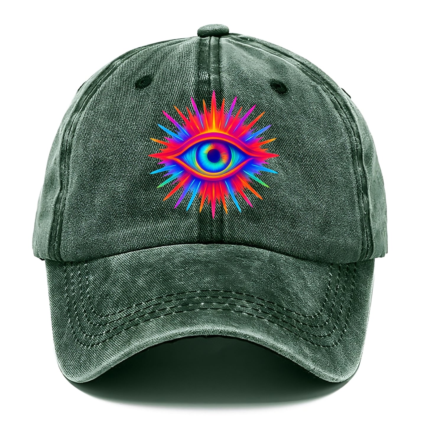 Rainbow Third Eye - Prismatic eye radiat Classic Cap - Forest Mist(Green)