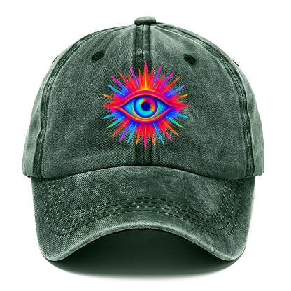 Rainbow Third Eye - Prismatic eye radiat Classic Cap - Forest Mist(Green)
